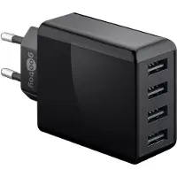 Goobay USB-Lader 30W med 4xUSB - Sort