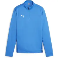 Puma Treningsskjorte m. Glidelås - TeamGOAL - Elektrisk Blue Lem - - 10 år (140) - Genser