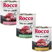 Rocco Trio di Carne blandet prøvepakke 6 x 800 g - Blanding - 3 sorter