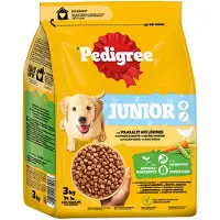 Pedigree Junior Fjærkre og grønnsaker - økonomipakke: 3 x 3 kg