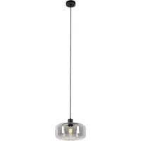 QAZQA Art Deco-pendellampe sort med røykglass - Bizle