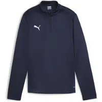 Puma Treningstrøye m. Glidelås - TeamGOAL - Navy/Hvit/Persisk Bl - - 12 år (152) - Genser