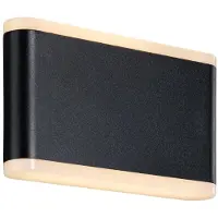 QAZQA Utendørs vegglampe mørkegrå 17,5 cm inkl. LED IP65 - Batt
