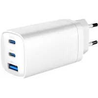 Gembird Vegglader GaN 65W PD med 2xUSB-C & 1 xUSB