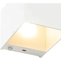 QAZQA Vegglampe hvit inkl. LED og berøringsdimmer oppladbar - Joris