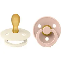 BIBS Colour Smokker - 2-pack - Str. 2 - Symmetrisk - Ivory/Blush - - 6-18 md - Smokk
