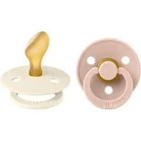 BIBS Colour Smokker - 2-pack - Str. 2 - Anatomisk - Ivory/Blush - - 6-18 md - Smokk