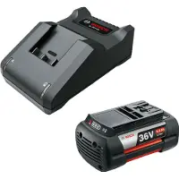 Bosch GBA 36V 6.0Ah + AL 36V-20, Batteri- og ladersett, Lithium-Ion (Li-Ion), 6 Ah, 36 V, , Sort
