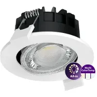 Philips Ledinaire ClearAccent Indbygningsspot RS071B 550Lm 827/830/840 Ø68 IP65 40G 6W Sort Kipbar