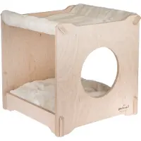 Natural Paradise Mimosa kattehule - Naturlig tre med krem referanse