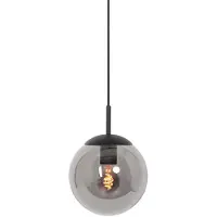 Steinhauer Bollique hengelampe, svart, Ø 20 cm, glass, 1 lyskilde, kuppel