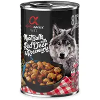 Alpha Spirit AlphaSpirit dåse, kødboller med kronhjort & rosmarin 400 g - (6 pk/ps)