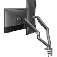Gembird MA-DA2-05 - Monteringssett (bordmonteringsarm) - justerbar arm - for 2 LCD/plasma-paneler - stål, aluminium, plastikk - romgrå - skjermstørrelse: 17-32 - skrivebordsmonterbar