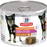 Hill's Pet Nutrition Perfect Digestion Adult Small &Mini Mousse Kalkun (12 x 200 g)