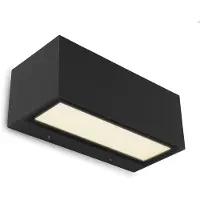 Lutec Utendørs LED-vegglampe Gemini, 22 cm 3 000 K svart