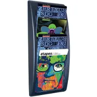 PaperFlow Brochureholder/skråfag , A4, 4 rum, stående, sort/transparent