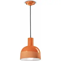 FERROLUCE Caxixi pendellampe laget av keramikk, oransje