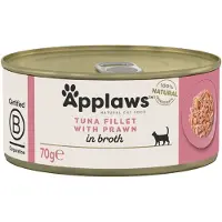 Applaws Økonomipakke i buljong 24 x 70 g - Tunfiskfilét & Reker