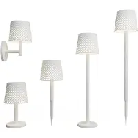 Newgarden Greta LED-solcellelampe, hvit
