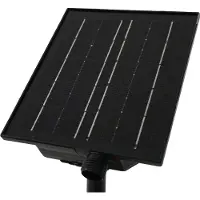 LINDBY LED-solcellelampe Sabriel, rett, svart, aluminium, 3000 K