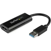 StarTech.com Startech USB 3.0 to HDMI Adapter, 1080p (1920x1200), Slim/Compact USB to HDMI Display Adapter Converter for Monitor, USB Type-A External Video & Graphics Card, Black, Windows Only - USB to HDMI Adapt