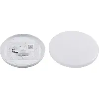 LINDBY LED utendørs taklampe Doki, 26 cm, hvit, plast