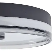LINDBY LED-taklampe Aldorin, 40 cm, svart, plast