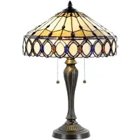 Clayre & Eef Bordlampe Fiera i Tiffany-stil