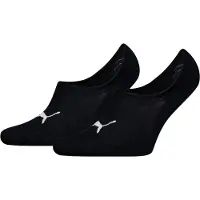Puma Unisex High Cut Footie Socks (2-Pack), Men, Black, 35-38