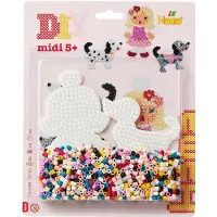 Hama Midi Perlesett - 1100 stk. - Dukke og Hund - - OneSize - Perler