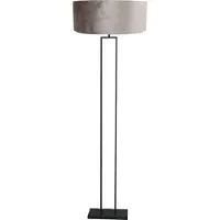Steinhauer Stang-gulvlampe, svart/sølvvelour, høyde 160 cm, E27