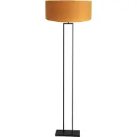 Steinhauer Stang-gulvlampe, svart/gullvelour, høyde 160 cm, E27