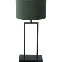 Steinhauer Bordlampe Stang 3862ZW, svart/grønn velour, H. 55 cm