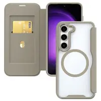 Mtp Products Samsung Galaxy S24+ Flip-deksel med kortspor - MagSafe-kompatibel - Khaki