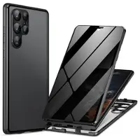 Mtp Products Samsung Galaxy S24 Ultra Magnetisk Deksel med Herdet Glass - Privacy - Svart
