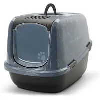 Savic kattetoalett Nestor Jumbo Marble - svart marmor/svart