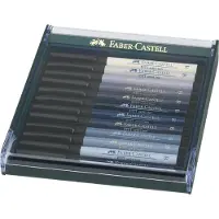 Faber-Castell PITT Artist Pen B - Børstepenn - permanent - assorterte gråfarger - tusj (en pakke 12)