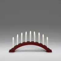 Konstsmide Adventstake Rød tre 9 lys 25,5cm