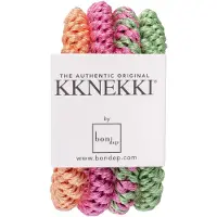 Kknekki Hårstrikker - 4-pack - Grønn/Rosa/Oransje - - OneSize - Hårpynt