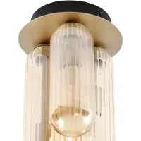 LUCANDE Freylin taklampe, 3-lys, rav, glass, 15 cm