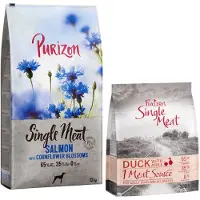 Purizon Single Meat Adult Dog - laks med kornblomst kornfri - 12 kg