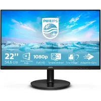 Philips V-line 221V8 - LED-skjerm - 22 (21.5 synlig) - 1920 x 1080 Full HD (1080p) @ 75 Hz - VA - 200 cd/m² - 4000:1 - 4 ms - HDMI, VGA - teksturert svart