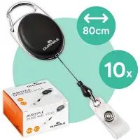 Durable Kortholder Jojo Style m. kneppfeste svart, 10 stk.