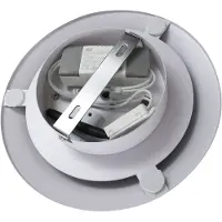 LUCANDE LED-taklampe Orasa, glass, hvit/klar, Ø 43 cm