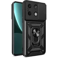 Mtp Products Xiaomi Redmi Note 13 Hybrid-deksel med Roterende Ring med Kameraskjold - Svart