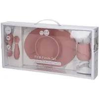 Ezpz Spisesett - Silikon - 4 Deler - Rosa - - OneSize - Spisesett