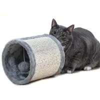 Pet Toys Leketunnel 21x19 cm med krafsefunksjon og myk plysj