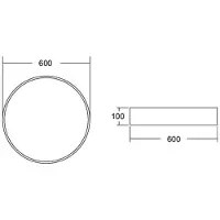 Brumberg Biro Circle, Ø 60 cm, DALI dimbar, hvit, 4000 K