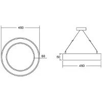 Brumberg BRUMBERB Biro Circle Ring5 direct CCT DALI, Ø 45 cm, hvit