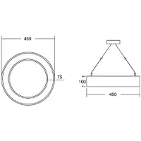 Brumberg Biro Circle Ring10 direct CCT DALI Ø 45 cm, svart